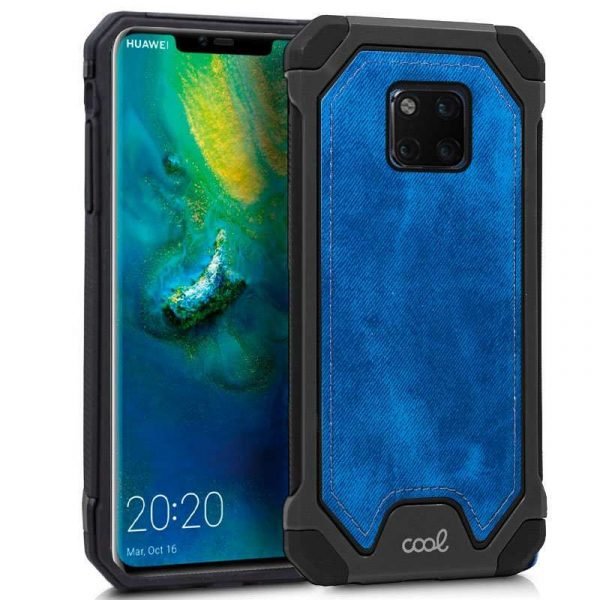 carcasa huawei mate 20 pro hard tela azul 1