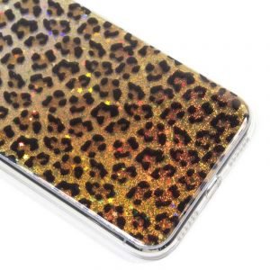 carcasa iphone xs max glitter leopardo