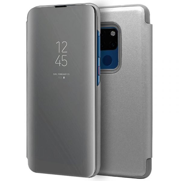 funda flip cover huawei mate 20 clear view plata 2