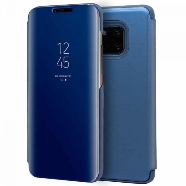 funda flip cover huawei mate 20 pro clear view azul 2