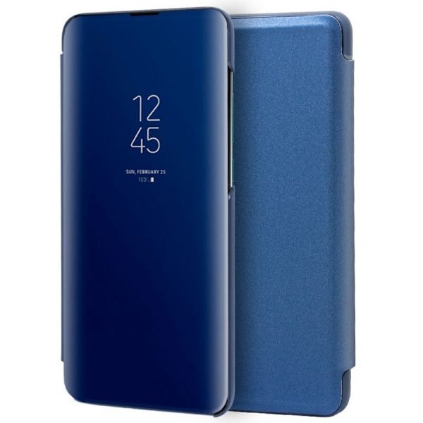 funda flip cover xiaomi mi 9 clear view azul