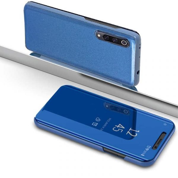 funda flip cover xiaomi mi 9 clear view azul3