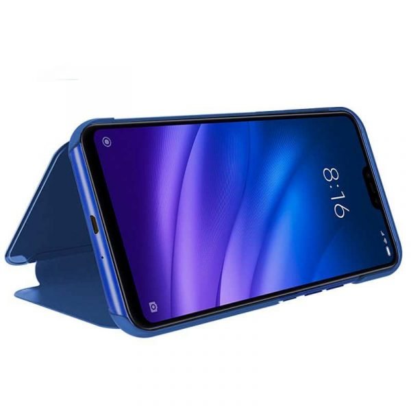 funda flip cover xiaomi mi8 lite clear view azul 1