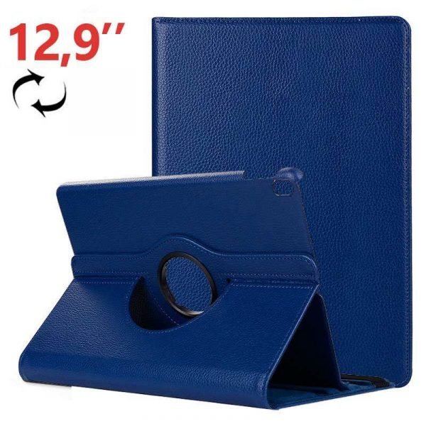 funda ipad pro 129 pulg 2018 giratoria polipiel azul