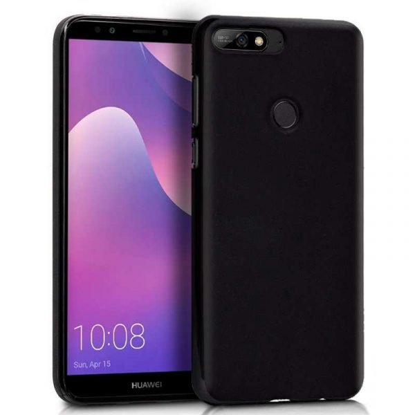 funda silicona huawei y7 2018 honor 7c negro