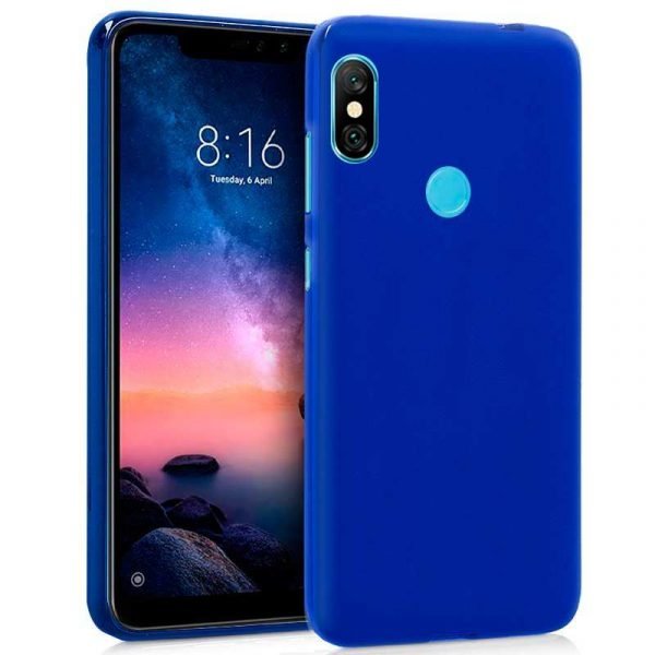 funda silicona xiaomi redmi note 6 pro azul