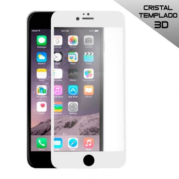 protector pantalla cristal templado iphone 6 6s full 3d blanco