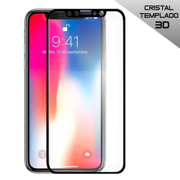 protector pantalla cristal templado iphone x iphone xs full 3d negro