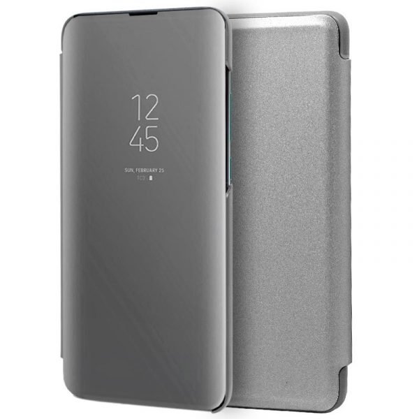 funda flip cover huawei p30 clear view plata