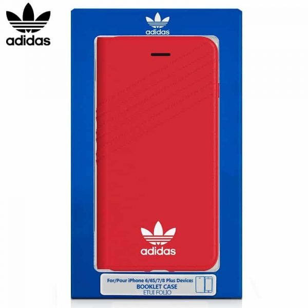 funda flip cover iphone 6 plus 6s plus licencia adidas rojo