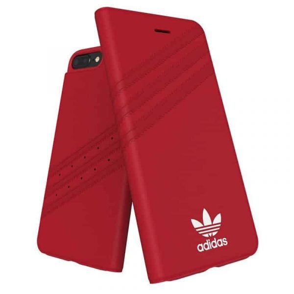 funda flip cover iphone 6 plus 6s plus licencia adidas rojo2