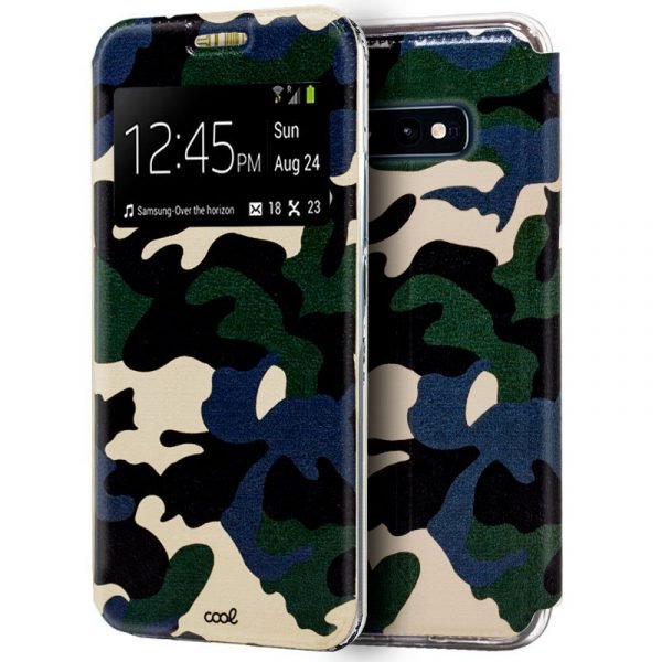 funda flip cover samsung g970 galaxy s10e dibujos militar