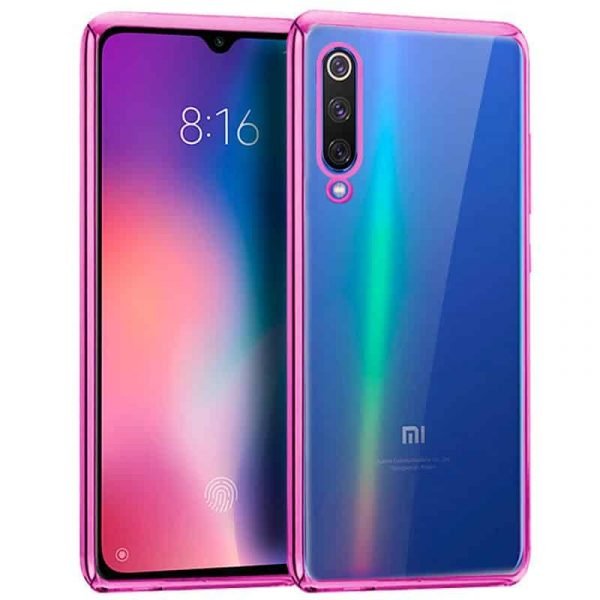 carcasa xiaomi mi 9 se borde metalizado rosa