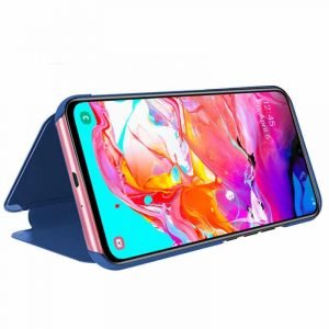 funda flip cover samsung a705 galaxy a70 clear view azul2