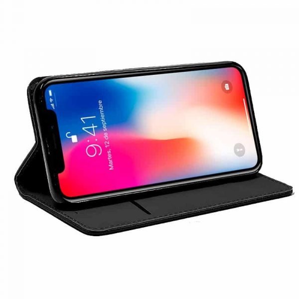 funda flip cover iphone x iphone xs liso negro 2