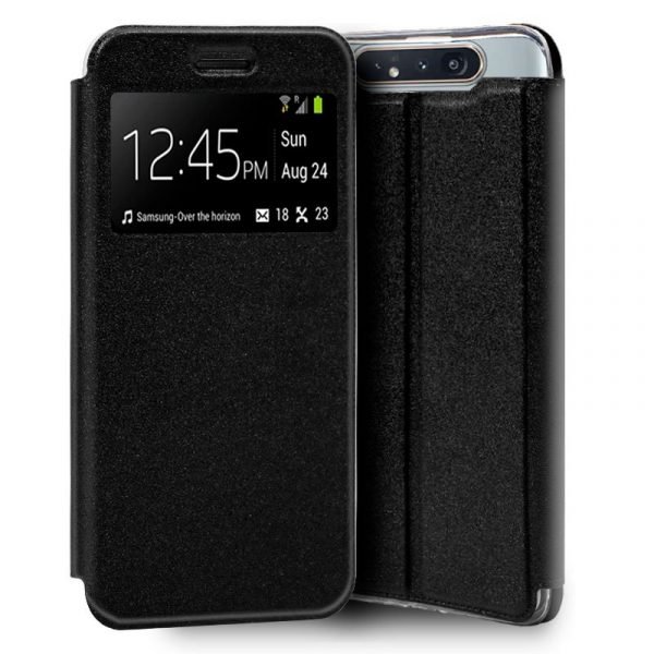 funda flip cover samsung a805 galaxy a80 liso negro