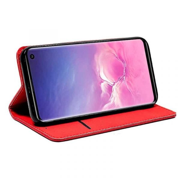 funda flip cover samsung g973 galaxy s10 liso rojo2