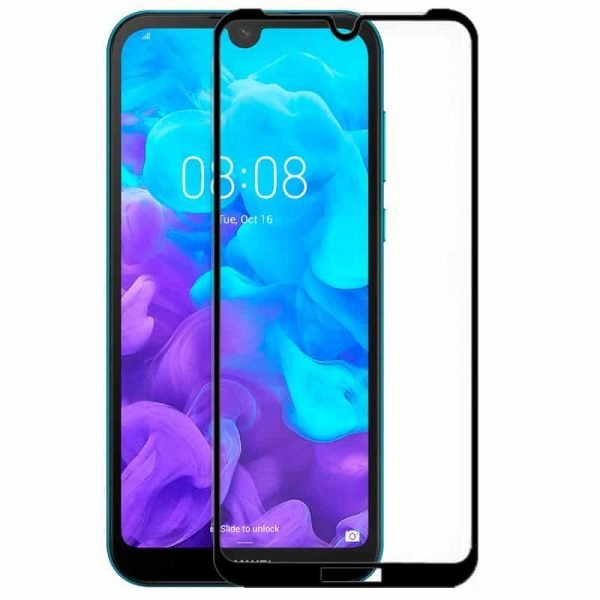 protector pantalla cristal templado huawei y5 2019 full 3d negro1