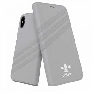 funda flip cover iphone x iphone xs licencia adidas gris2