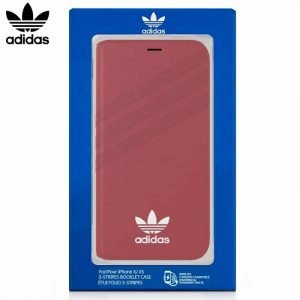 funda flip cover iphone x iphone xs licencia adidas rosa1