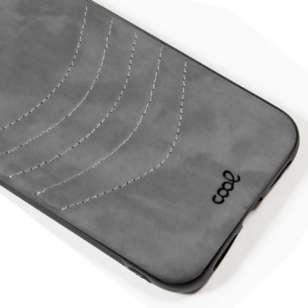 carcasa iphone 11 pro leather bordado gris2