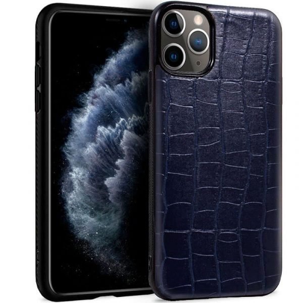 carcasa iphone 11 pro leather crocodile marino1