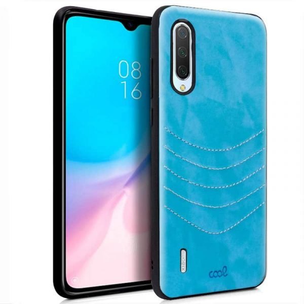 carcasa xiaomi mi 9 lite leather bordado celeste1