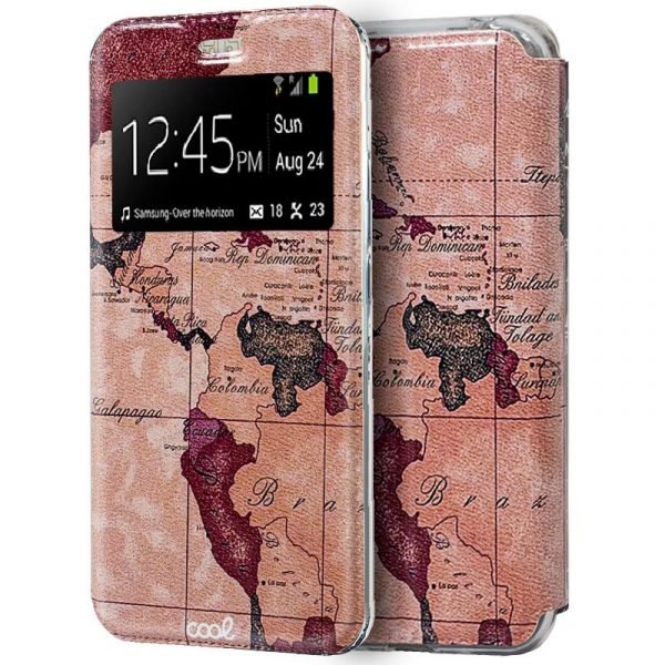 funda flip cover xiaomi mi 9 dibujos mapa1