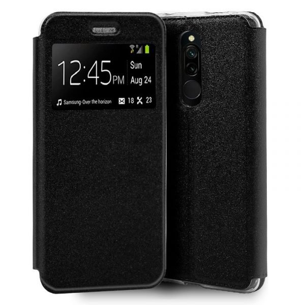 funda flip cover xiaomi redmi 8 8a liso negro1