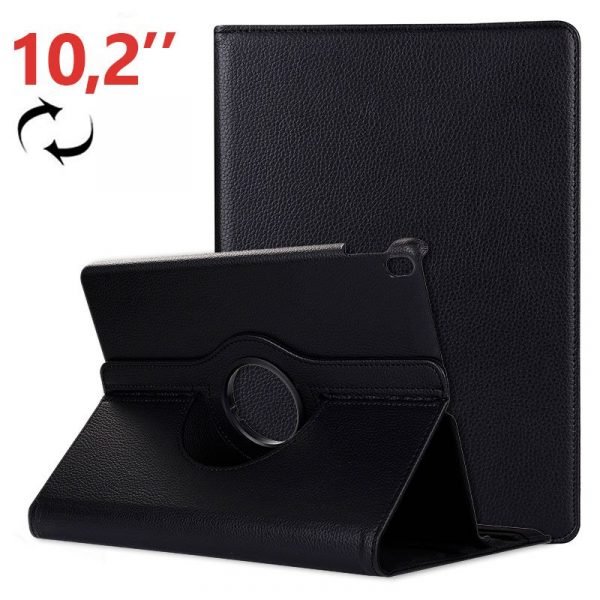 funda ipad 2019 102 pulg giratoria polipiel negro1