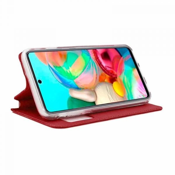 funda flip cover samsung galaxy a71 liso rojo 2