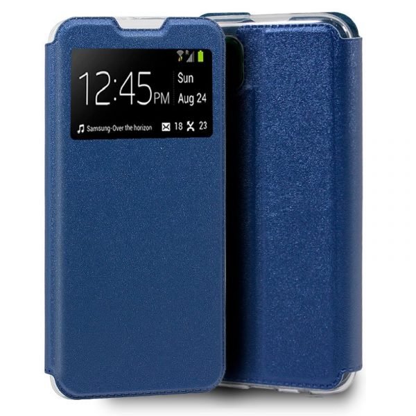 funda flip cover xiaomi redmi note 9s note 9 pro liso azul 1