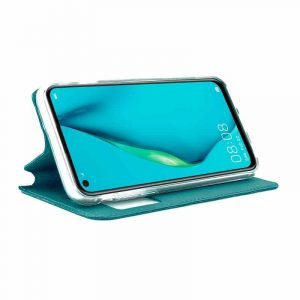 funda flip cover huawei p40 liso celeste 2