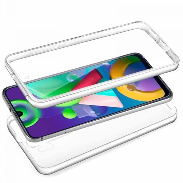 funda silicona 3d samsung galaxy m21 transparente frontal trasera 2