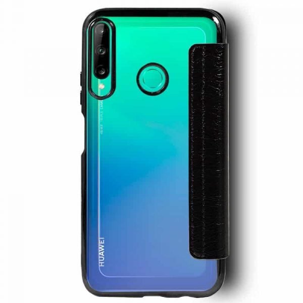 funda flip cover huawei p40 lite e leather negro 2