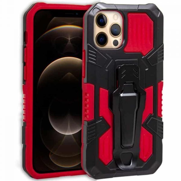 carcasa iphone 12 pro max hard clip rojo 1