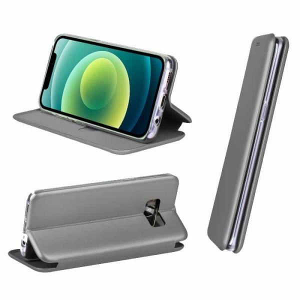 funda flip cover iphone 12 12 pro elegance plata 2