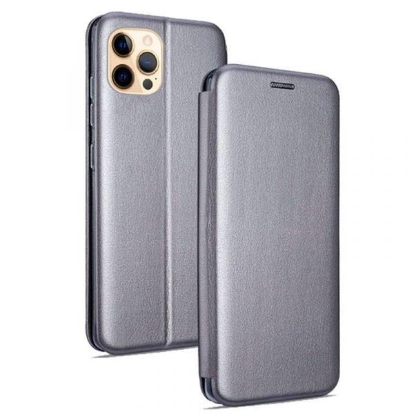 funda flip cover iphone 12 pro max elegance plata 1