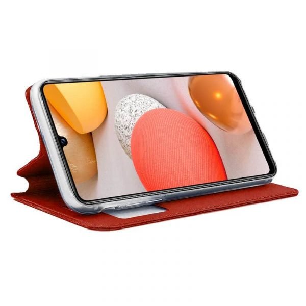 funda flip cover samsung galaxy a42 5g liso rojo 2