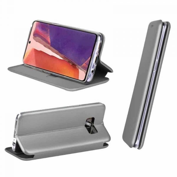 funda flip cover samsung galaxy note 20 elegance plata 2