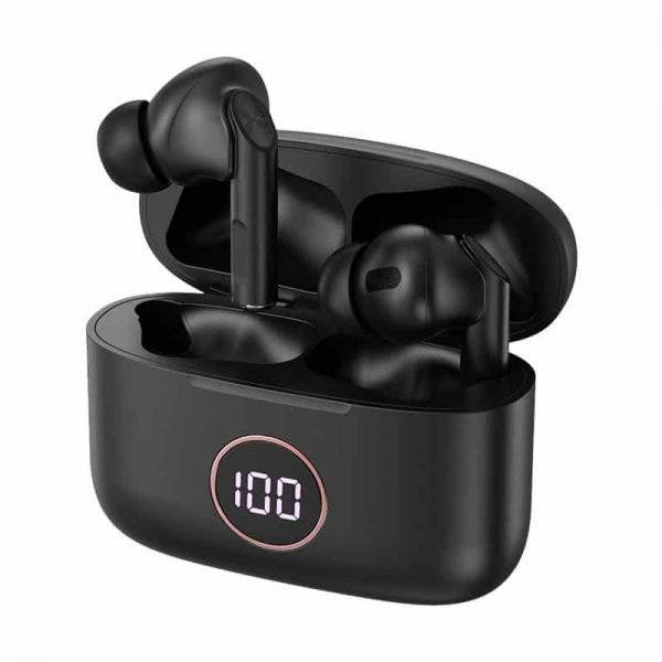 auriculares stereo bluetooth dual pod earbuds lcd cool air pro negro 1