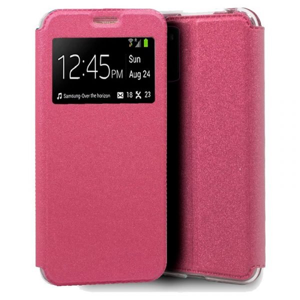 funda flip cover xiaomi pocophone m3 liso rosa 1