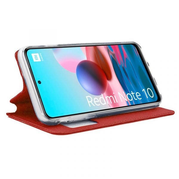 funda flip cover para xiaomi redmi note 10 note 10s rojo 2