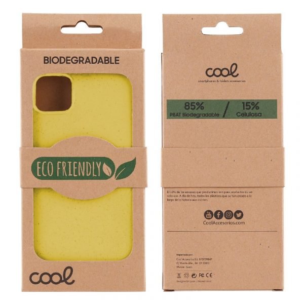 carcasa iphone 13 eco biodegradable amarillo 2