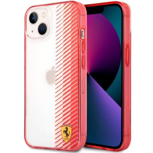 carcasa iphone 13 mini licencia ferrari transparente rojo 1