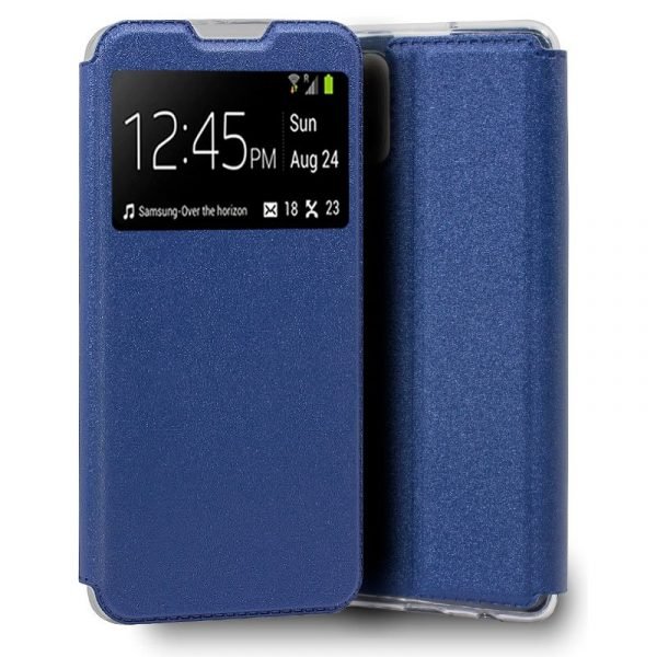 funda flip cover para iphone 13 pro liso azul 1