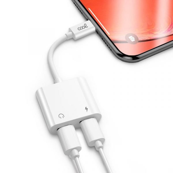 adaptador dual usb tipo c auriculares carga digital cool 1