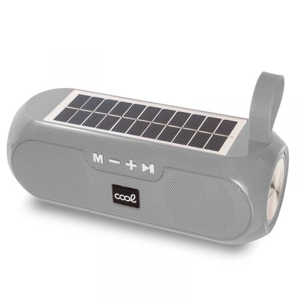 altavoz musica universal bluetooth cool glasgow gris 10w con panel solar