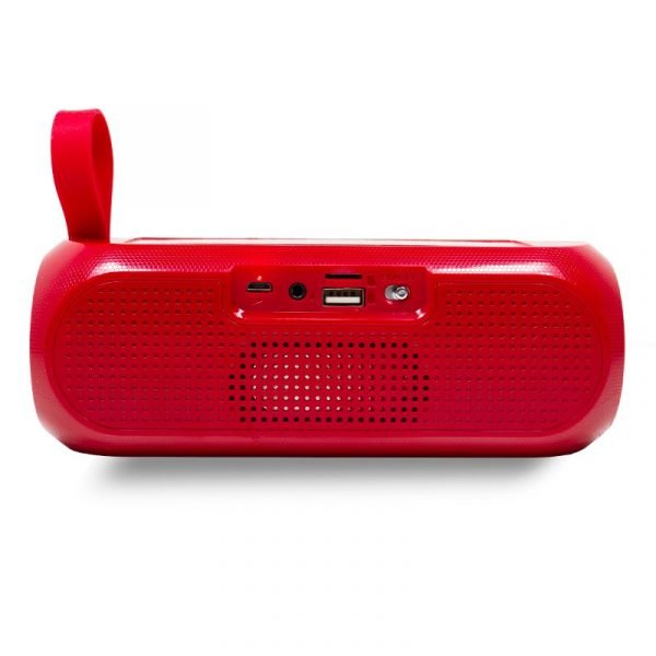 altavoz musica universal bluetooth cool glasgow rojo 10w con panel solar 2