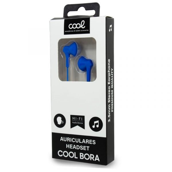 auriculares 35 mm cool bora stereo con micro azul 1